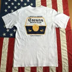00s ビンテージ コロナビール 両面染み込みプリント Tシャツ M メキシコ製