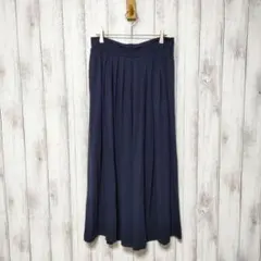 UNIQLO ユニクロ (M)　タックフレアパンツ　ガウチョ ワイド ポケット有