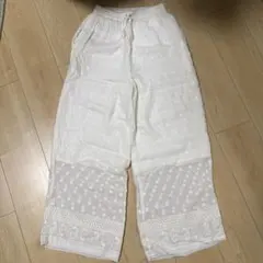 総柄 ワイドパンツ