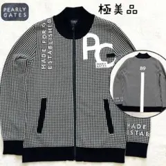 パーリーゲイツ 千鳥柄 春用ニットブルゾン ジップジャケット サイズ1 未使用 パーリーゲイツ 千鳥柄 春用ニットブルゾン ジップジャケット サイズ1