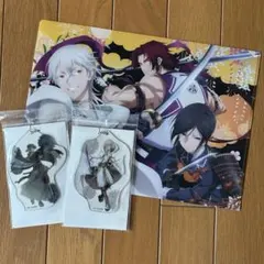 活撃　刀剣乱舞　クリアファイル　BIGビニールチャーム　鶴丸国永　三日月宗近