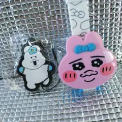 んぽちゃむキーホルダーとおぱんちゅうさぎのデジタル時計セット