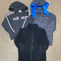 アディダス UNIQLO GUアウター 3点セット 男の子 パーカー フリース