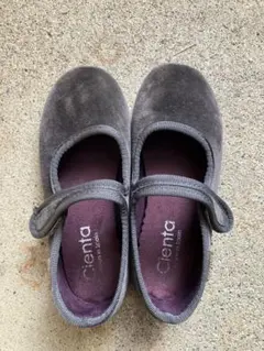 cienta シエンタ ベロアシューズ 28 チャコール