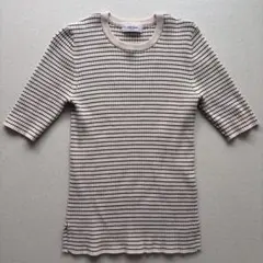 ミラオーウェン　リブニット　半袖