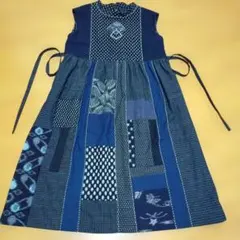 古布リメイク　ロ−ルカラー　ギャザージャンパ―スカ―ト