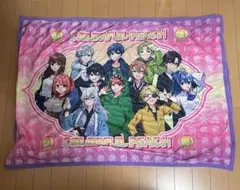 カラフルピーチ　キャラクター柄紫色ブランケット