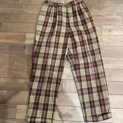 チェック柄カジュアルパンツ
