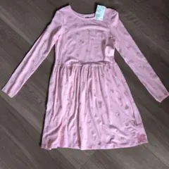 H&M ピンク 長袖ワンピース 135/140