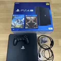 PS4 Pro 1TB ジェットブラック ゲーム2本付き