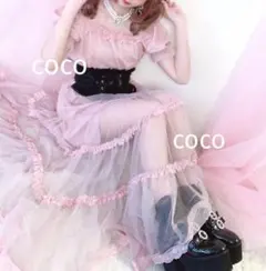 チュール ピンク ロング ワンピ Princess MelodyプリメロMARS