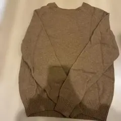 UNIQLO 100%ウール ニットセーター Mサイズ ブラウン