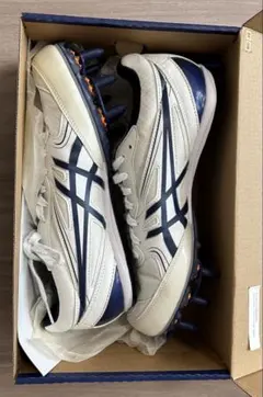 ASICS スパイクシューズ 26.5cm ホワイト/ネイビー