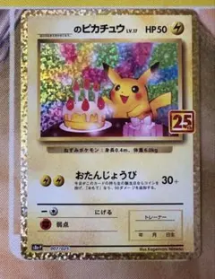 【美品】お誕生日ピカチュウ25th 超高騰中