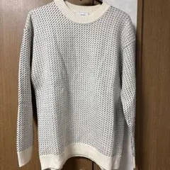 Discoat アイボリー編み込みニットセーターのサムネイル