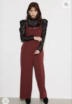 【タグ付き 美品】rienda BELTロンパース赤