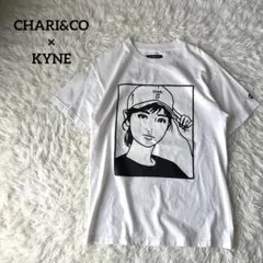 CHARI&CO × KYNE コラボ ガールプリント Tシャツ M ホワイトのサムネイル