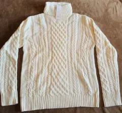 roshell ケーブルニットセーター XL アイボリー