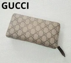 GUCCI GGスプリーム ラウンドファスナー 長財布　中古品のサムネイル