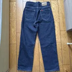 Lee リー デニムパンツ ジーンズ 濃紺 ロールアップ 裏ブラウン L 