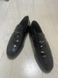 PRADA ブラックレザー ローファー　黒／美中古