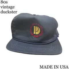 USA製　80s vintage duckster キャップ　つば裏緑