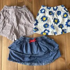 まとめ売り　女の子　110キッズ服 3点セット 半ズボン・スカート