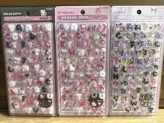 新作！マイメロディ・くろみ・ハローキティ 文字シール 3枚セット【正規品】