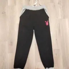 Playboy ブラック グレー ジョガーパンツ❤サイズM
