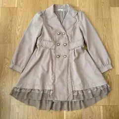 【大人気】アクシーズファム　コート　春秋　Lサイズ　ベージュ フリル　レース