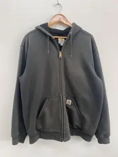 希少Carhartt メキシコ　ダークグレー ジップアップパーカー　サンフェード 希少Carhartt メキシコ ダークグレー ジップアップパーカー サン