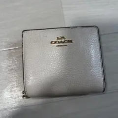 COACH 二つ折り財布 ホワイトレザー