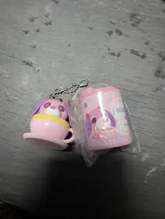 お茶犬 コインシリンダー キーホルダー ハナ ガチャ