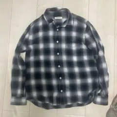 BROWNIE 長袖シャツ ブラック/ホワイトチェック