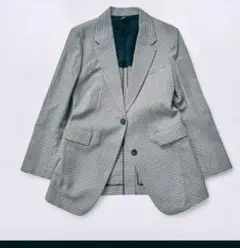 クリーニング済★Theory 千鳥格子 テーラードロングジャケット サイズ2★