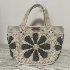 手編みバッグ　モチーフ編みバッグ　28