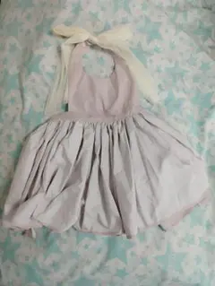 【新品・未使用】MARLMARL フリルドットエプロン（スタイ付き）