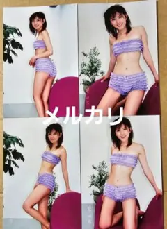 杉村陽子 生写真4枚セット㉝レースクイーン（ハガキサイズ）水着（再