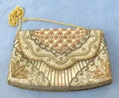 ビーズ　アンティーク　キラキラ　クラッチバッグ　パーティレセプションなど