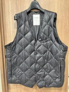 TAION シティライン インナーダウン ベスト 黒 スナップボタン