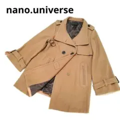 ナノユニバース☆nano.universe☆Pコート☆ウール☆キャメル☆Mサイズ