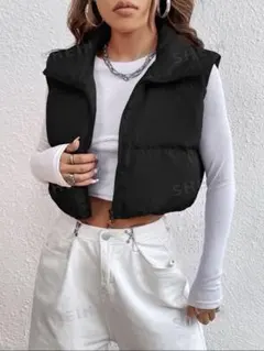 shein ショート丈ダウンベストのサムネイル