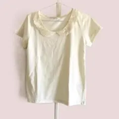 新品 LOWRYS FARM レース 半袖 カットソー アイボリー M Tシャツのサムネイル