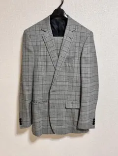 EDIFICE スーツ　チェック　グレー