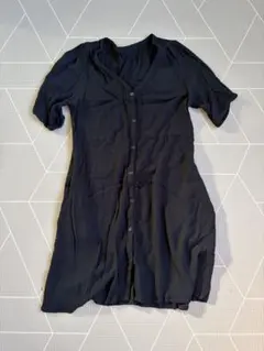 AZUL BY MOUSSY 半袖シャツワンピース ブラック　チュニック