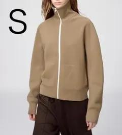 【新品】UNIQLO C ミラノリブフルジップカーディガン　ベージュ　S