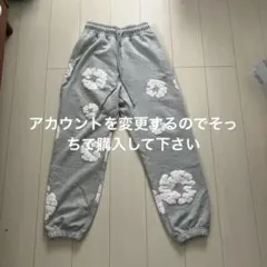 デニムティアーズ リースプリント スウェットショーツ グレー Sサイズ