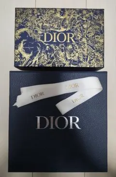 Dior ディオール　ネイビー　ギフトボックス 2個　リボン付き