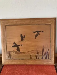 Wooden picture frame, wall decoration, rare shell inlay craft, fine art.