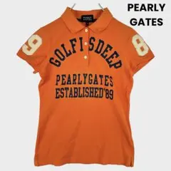 PEARLY GATES オレンジ　ポロシャツ　ゴルフウェア　半袖　0サイズ